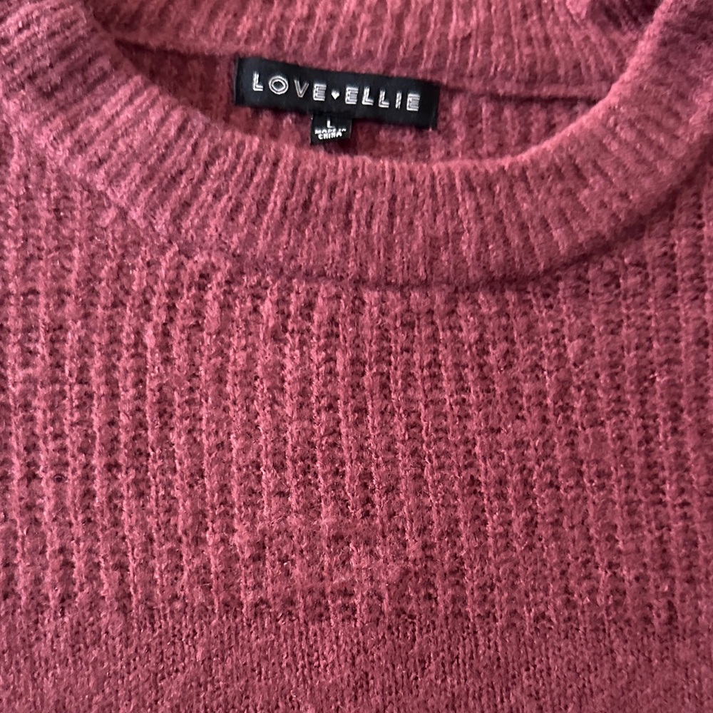 Love Elise Women's Berry Crew Neck Sweater - Picture 4 of 9